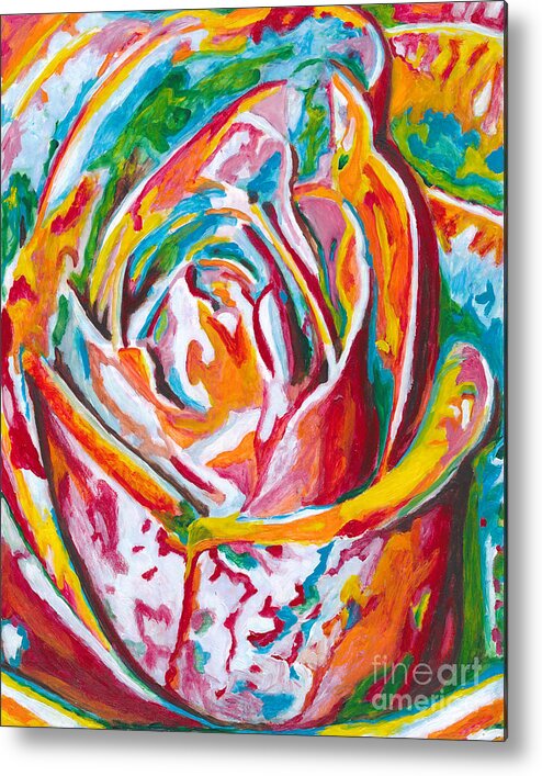 Denise Metal Print featuring the painting Rose by Denise Deiloh