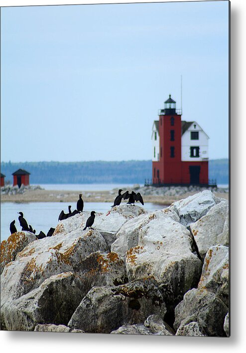 Hovind Metal Print featuring the photograph Round Island Passage Lighthouse by Scott Hovind