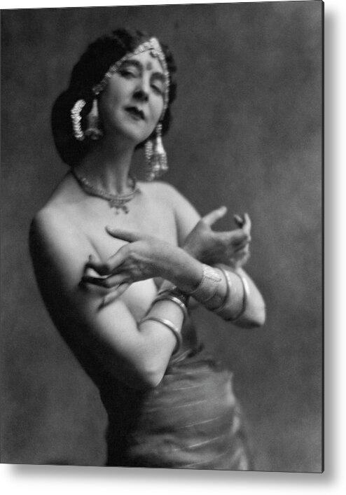 Dance Metal Print featuring the photograph Ruth St. Denis Wearing A Headdress by Nickolas Muray