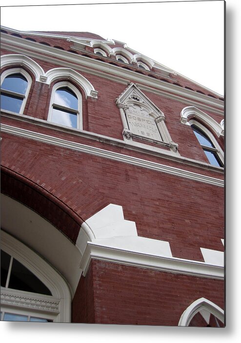 Photography Metal Print featuring the photograph Ryman West Facade. by Life Makes Art