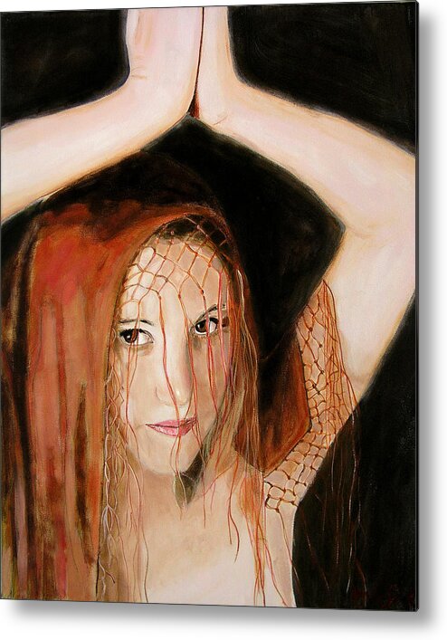 Woman Metal Print featuring the painting Sacred Dancer by Jean-Paul Setlak