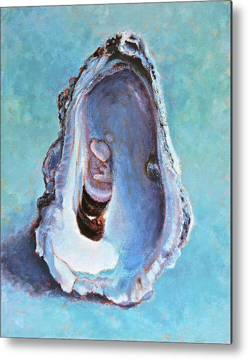 Oyster Metal Print featuring the painting Salty by Pam Talley