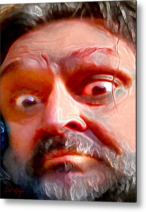 Self Portrait Metal Print featuring the photograph Self Portrait with Honking Big Beard by Del Gaizo