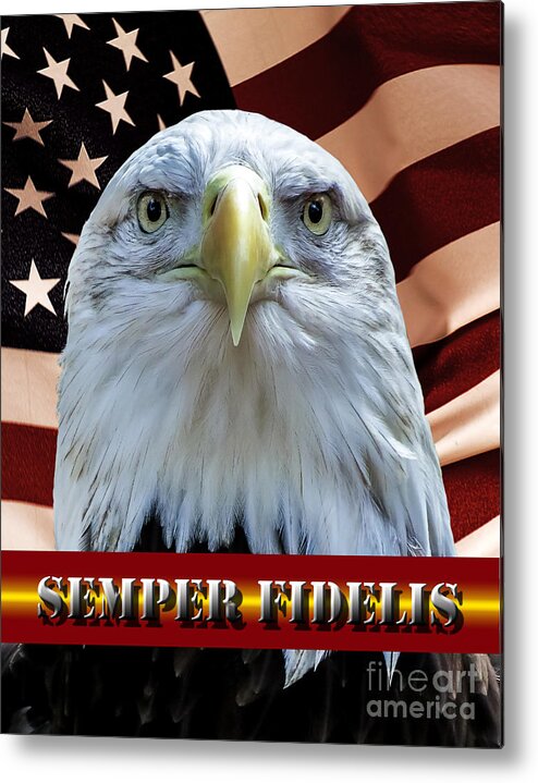 Semper Fidelis American Metal Print featuring the photograph Semper Fidelis by Ken Frischkorn