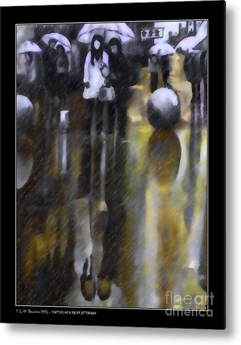 Urban Metal Print featuring the digital art Shopping On A Rainy Afternoon by Pedro L Gili