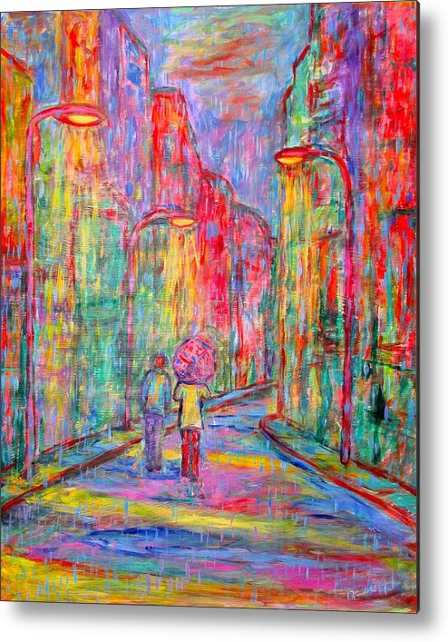 City Metal Print featuring the painting Side Street by Kendall Kessler