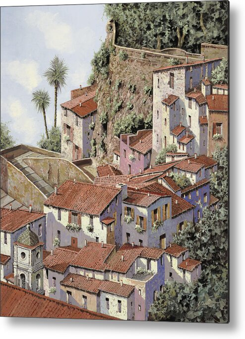 Sorrento By Guido Metal Print featuring the painting Sorrento by Guido Borelli