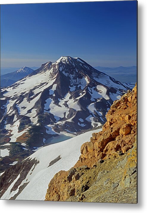 Three Sisters Metal Print featuring the photograph 1M5442-South Sister from Middle Sister by Ed Cooper Photography