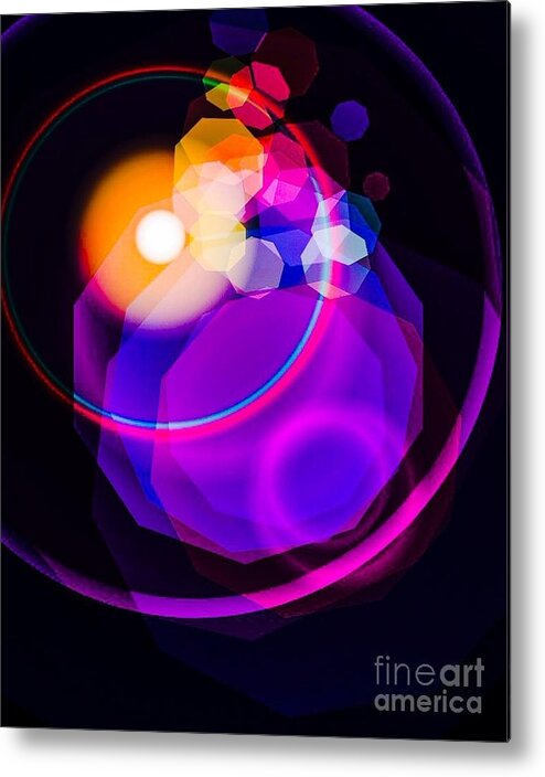 Digital Art Graphics All Prints Metal Print featuring the digital art Space Orbit by Gayle Price Thomas