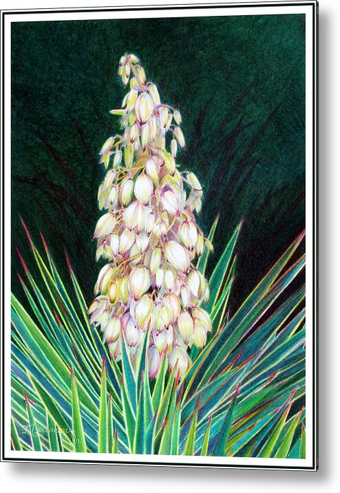 Yucca Metal Print featuring the painting Spanish Bayonet by Mariarosa Rockefeller