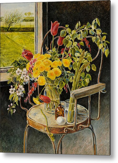 Flowers Metal Print featuring the painting Spring Bouquet by Steve Spencer