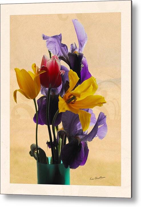 Flowers Metal Print featuring the digital art Spring Flowers by Kae Cheatham