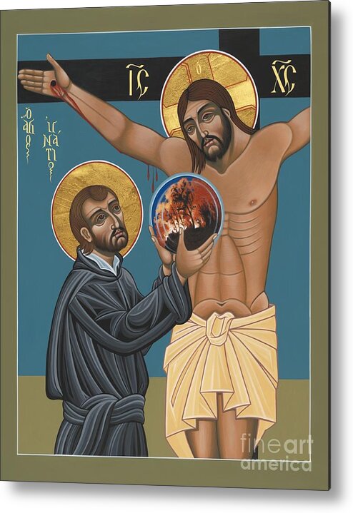 St. Ignatius And The Passion Of The World In The 21st Century Metal Print featuring the painting St. Ignatius and the Passion of the World in the 21st Century 194 by William Hart McNichols