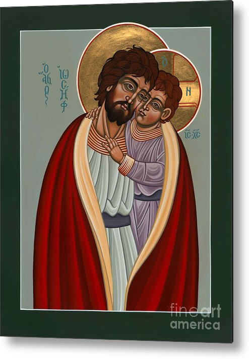 St. Joseph And The Holy Child Metal Print featuring the painting St. Joseph and the Holy Child 239 by William Hart McNichols
