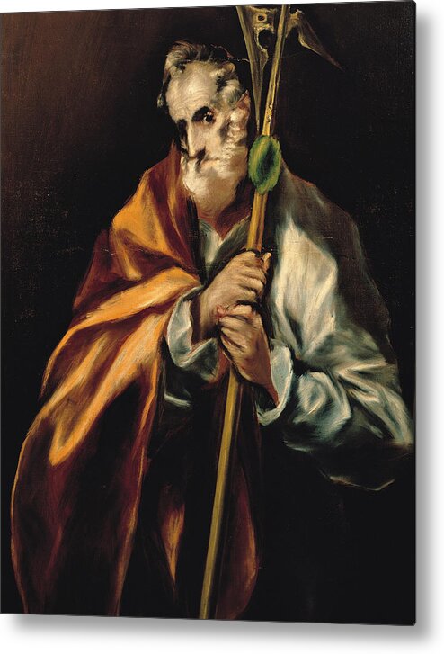 Mannerism Metal Print featuring the painting St Jude Thaddeus by Celestial Images