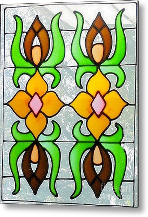 Stained Glass Window Photograph Metal Print featuring the photograph Stained Glass Window by Janette Boyd