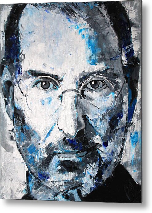 Steve Jobs Metal Print featuring the painting Steve Jobs by Richard Day