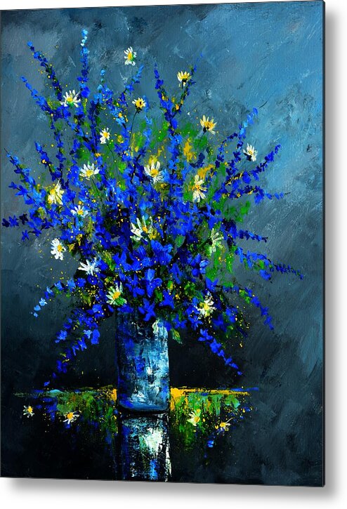 Flowers Metal Print featuring the painting Still life 675130 by Pol Ledent