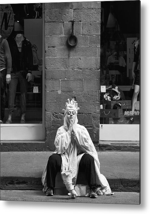 Florence Metal Print featuring the photograph Street performer by Hugh Smith