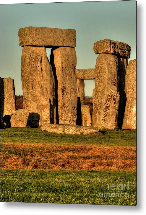 Stonehenge Metal Print featuring the photograph Sunset at Stonehenge 2 by Deborah Smolinske