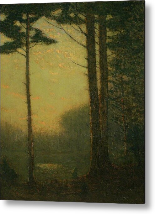 Charles Warren Eaton Metal Print featuring the painting Sunset Pines by Celestial Images