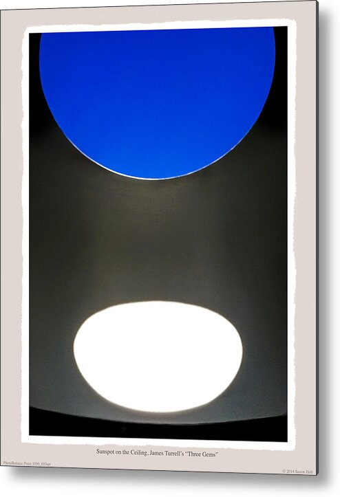 Turrell Metal Print featuring the photograph Sunspot on Ceiling James Turrells Three Gems by Saxon Holt