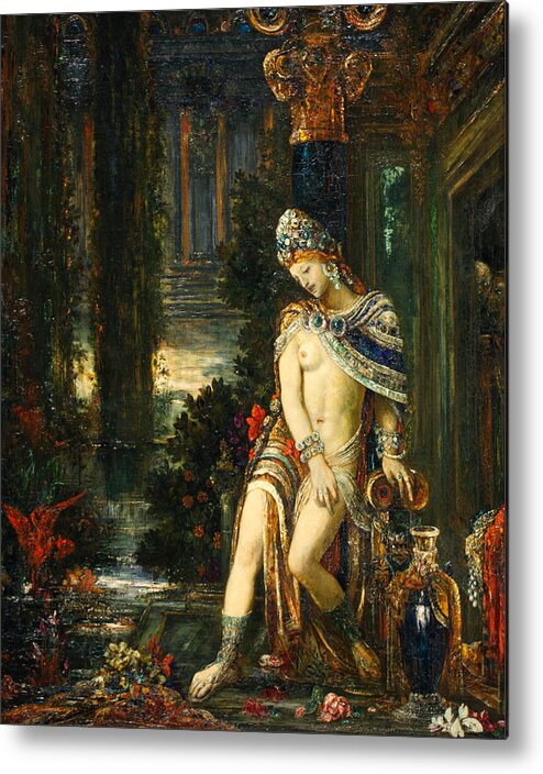 Gustave Moreau Metal Print featuring the painting Susanna and the Elders by Gustave Moreau