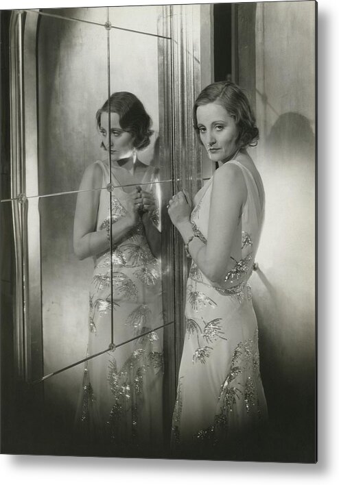 Actress Metal Print featuring the photograph Tallulah Bankhead In A Chiffon Dress by Cecil Beaton