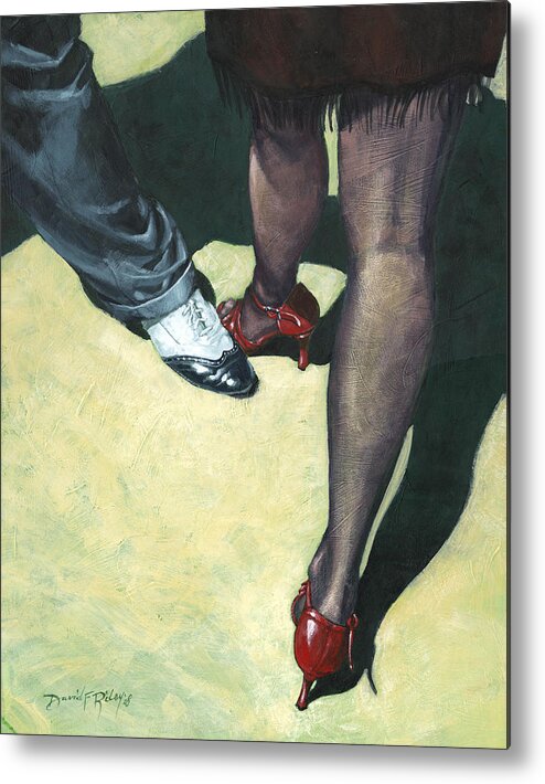 Dance Metal Print featuring the painting Tango Feet by David Riley