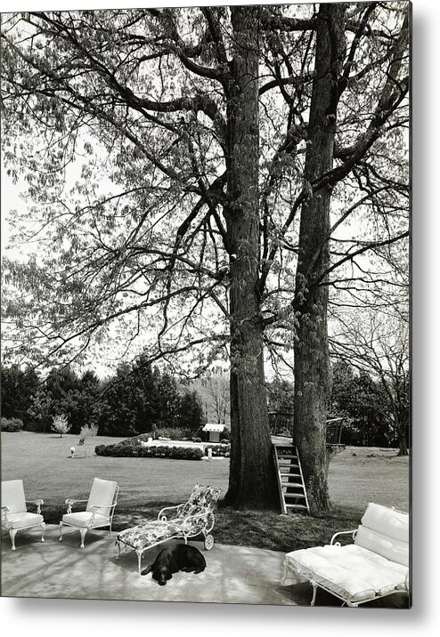 Hickory Hill Metal Print featuring the photograph Terrace And Lawn Of Hickory Hill by Tom Leonard
