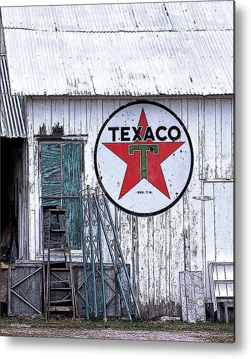 Texaco Canvas Print Metal Print featuring the photograph Texaco Times Past by Lucy VanSwearingen