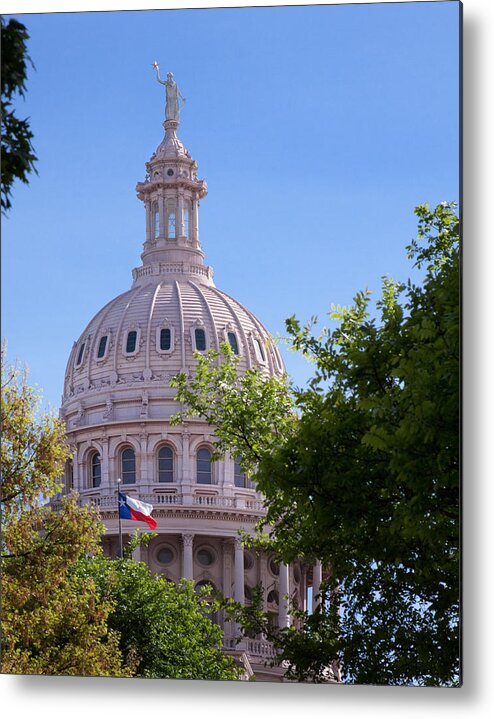 Architecture Metal Print featuring the photograph Texas Capital Dome by David and Carol Kelly