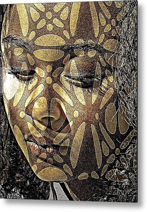 Girl Metal Print featuring the photograph Texture and Patterns by Jodie Marie Anne Richardson Traugott     aka jm-ART