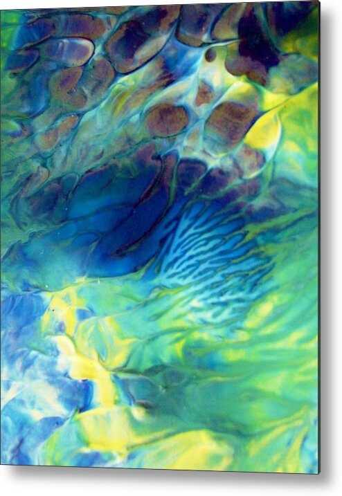 Abstract Painting Metal Print featuring the painting Textured Abstract 5 by Sharon Ackley