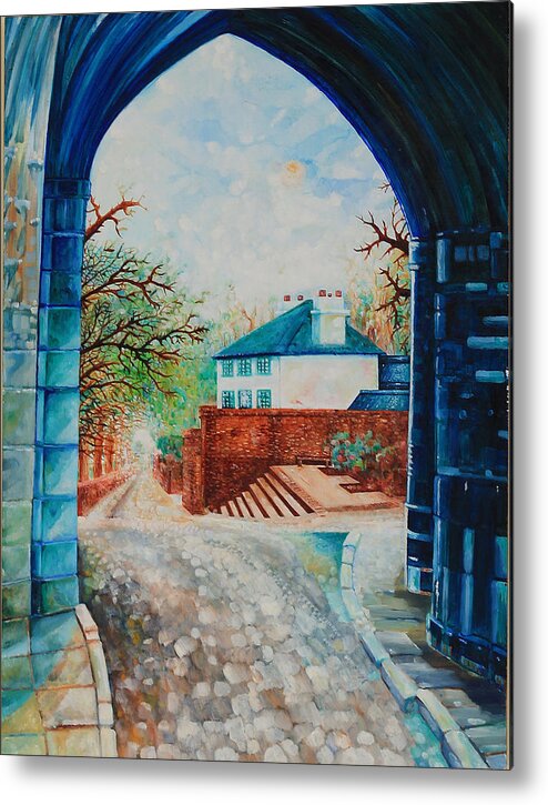 England Metal Print featuring the painting The Abbey Gate - St Albans by Giovanni Caputo