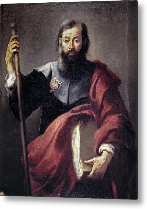 Bartolome Esteban Murillo Metal Print featuring the painting The Apostle Saint James by Bartolome Esteban Murillo