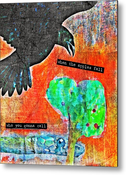 Apples Metal Print featuring the digital art The Apples by Maria Huntley