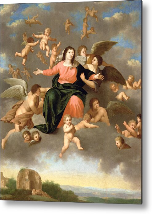 God Metal Print featuring the painting The Ascension of the Virgin by Daniel Vertangen