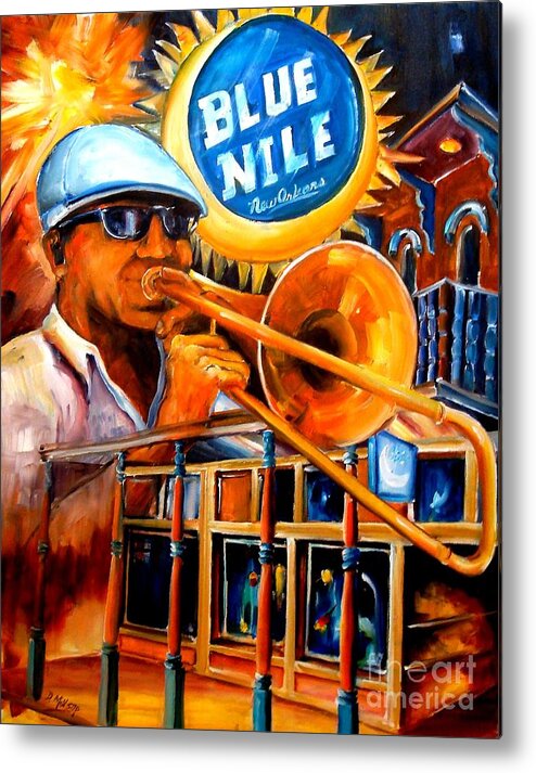 New Orleans Metal Print featuring the painting The Blue Nile Jazz Club by Diane Millsap