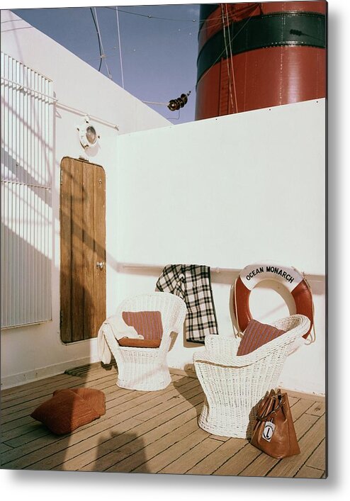 Furniture Metal Print featuring the photograph The Deck Of The Ocean Monarch by Tom Leonard