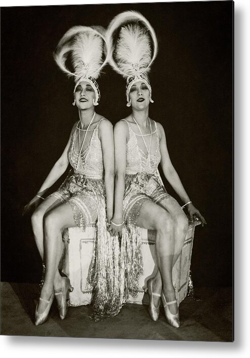 Actress Metal Print featuring the photograph The Dolly Sisters by James Abbe