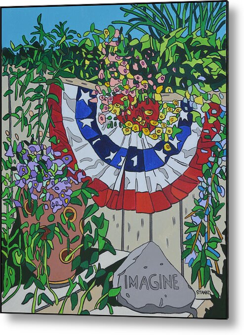 Paintings Metal Print featuring the painting The Flowering Forth by Mike Stanko