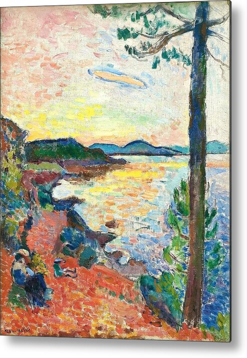Matisse Metal Print featuring the painting The Gulf Of Saint Tropez by Pam Neilands