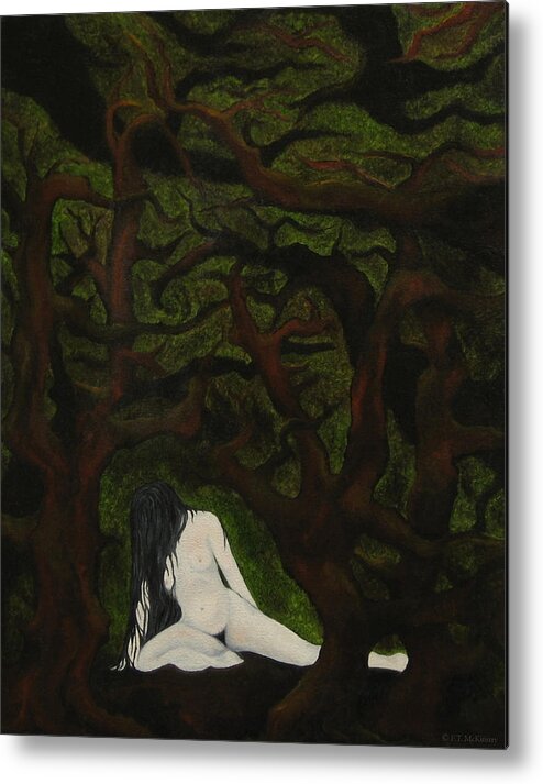 Darkness Metal Print featuring the painting The Hunter is Gone by FT McKinstry