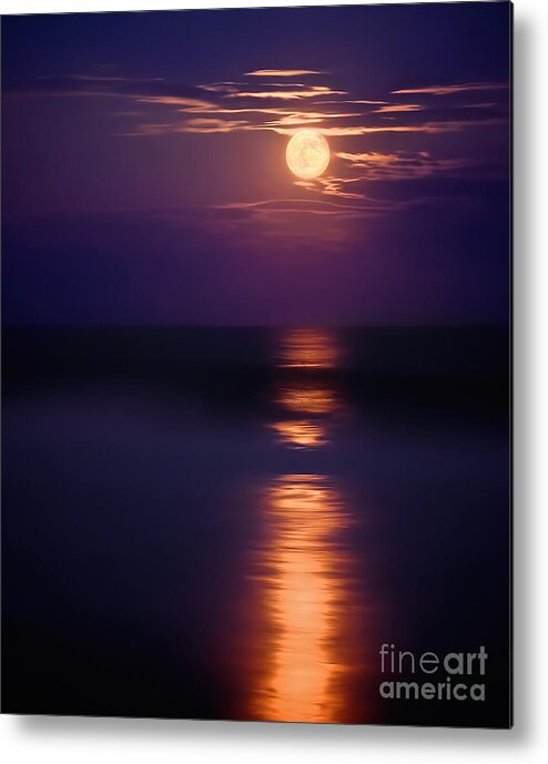 The Moon Is Just The Sun At Night Metal Print featuring the photograph The Moon Is Just The Sun At Night by Mark Miller
