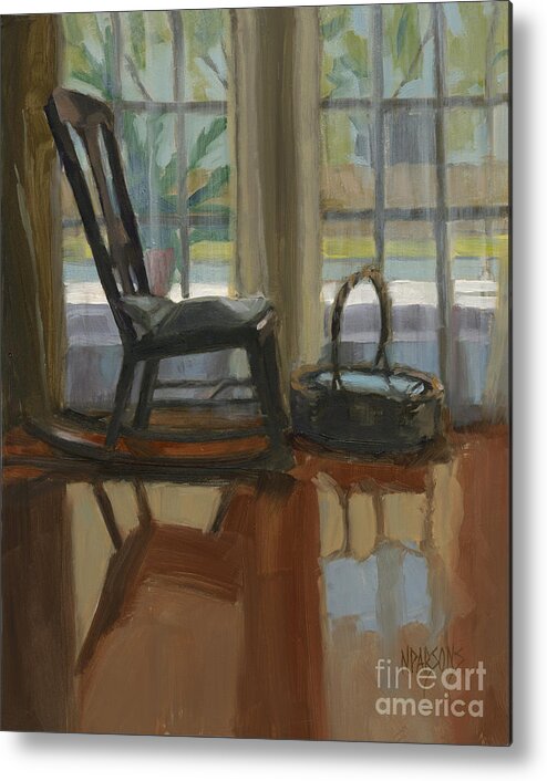 Interior Metal Print featuring the painting The Rocker by Nancy Parsons