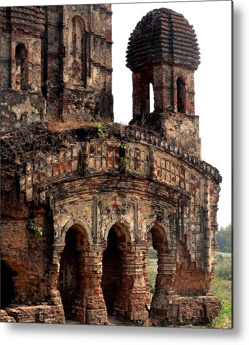 Tranquility Metal Print featuring the photograph The Ruins Of The Garh, Terracotta Temple by My Image