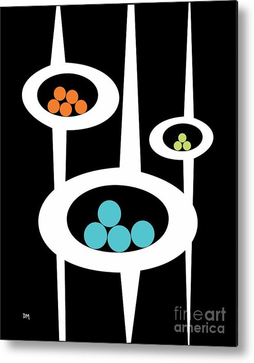 Atomic Metal Print featuring the digital art Three Pods I by Donna Mibus