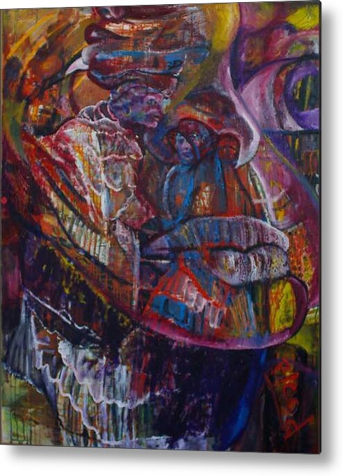African Women Metal Print featuring the painting Tikor Woman by Peggy Blood