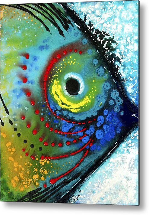 Fish Metal Print featuring the painting Tropical Fish - Art by Sharon Cummings by Sharon Cummings